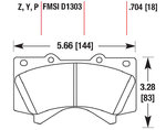 Тормозные колодки HAWK HB589Y.704 Тормозные колодки HAWK HB589Y.704
