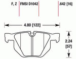 Тормозные колодки HAWK HB458F.642 Тормозные колодки HAWK HB458F.642