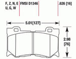 Тормозные колодки HAWK HB601F.626 Тормозные колодки HAWK HB601F.626